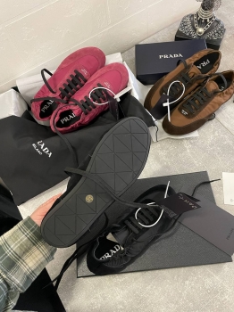 Кроссовки  Collapse Re-из нейлона и замши  Prada Артикул BMS-140196. Вид 6