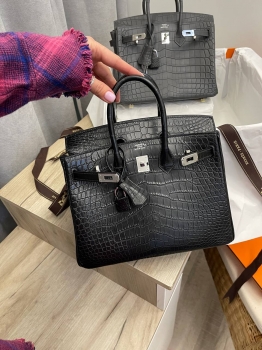Сумка женская Birkin, 25  Crocodile Alligator Mat Hermes Артикул BMS-140207. Вид 1