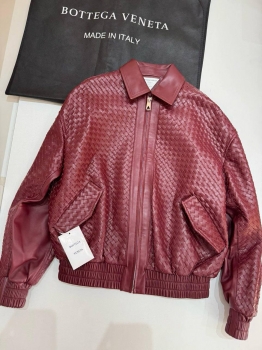 Кожаный бомбер  Bottega Veneta Артикул BMS-140829. Вид 1