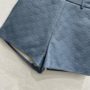Кожаные шорты Gucci Артикул BMS-141140. Вид 4