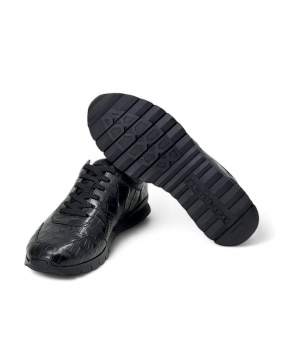 Кроссовки из натуральной кожи крокодила Kiton Артикул BMS-141257. Вид 3