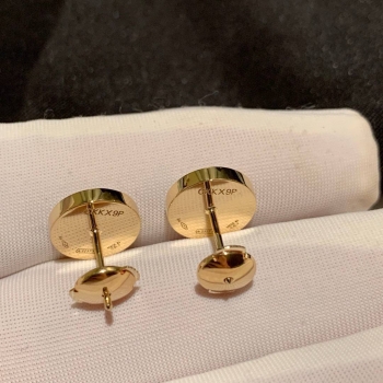 Серьги  из розового золота с вставкой из оникса или перламутра   Bvlgari Артикул BMS-141265. Вид 2