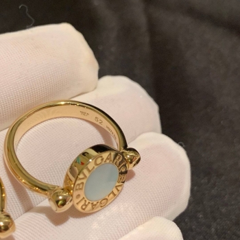 Кольцо  из розового золота с вставкой из  перламутра  Bvlgari Артикул BMS-141267. Вид 1