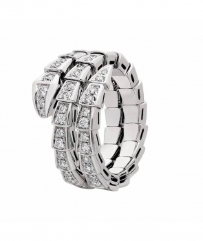 Золотое кольцо с бриллиантами  Serpenti Bvlgari Артикул BMS-141276. Вид 4