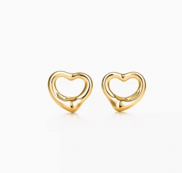 Пуссеты  коллекция Open Heart Желтое золото 18 карат  Tiffany&Co Артикул BMS-141278. Вид 2