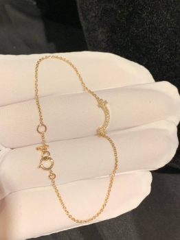 Браслет Smile из розового золота с бриллиантами Tiffany&Co Артикул BMS-141281. Вид 3