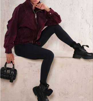 Замшевый бомбер  Yves Saint Laurent Артикул BMS-141338. Вид 1