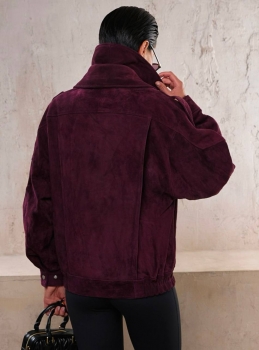 Замшевый бомбер  Yves Saint Laurent Артикул BMS-141338. Вид 4