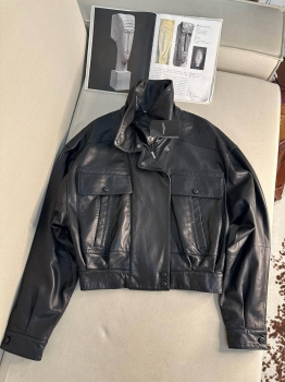 Кожаная куртка  Yves Saint Laurent Артикул BMS-141767. Вид 1