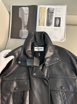 Кожаная куртка  Yves Saint Laurent Артикул BMS-141767. Вид 3
