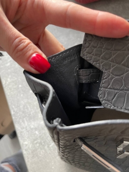 Сумка женская Birkin, 25, PHW Crocodile Porosus Hermes Артикул BMS-141838. Вид 4