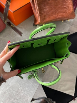 Сумка женская Birkin, 25, PHW Crocodile Porosus Hermes Артикул BMS-141839. Вид 2