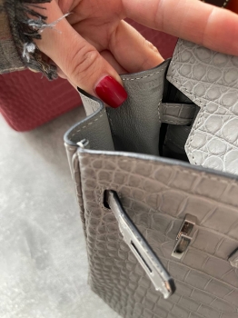 Сумка женская Birkin, 25, PHW Crocodile Porosus Hermes Артикул BMS-141840. Вид 3