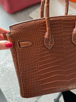 Сумка женская Birkin, 25, PHW Crocodile Porosus Hermes Артикул BMS-141843. Вид 3