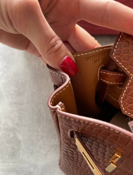 Сумка женская Birkin, 25, PHW Crocodile Porosus Hermes Артикул BMS-141843. Вид 4
