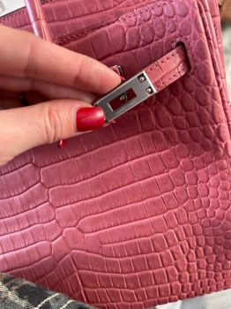 Сумка женская Birkin, 25, PHW Crocodile Porosus Hermes Артикул BMS-141841. Вид 3