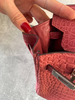 Сумка женская Birkin, 25, PHW Crocodile Porosus Hermes Артикул BMS-141841. Вид 5