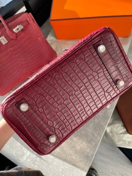 Сумка женская Birkin, 25, PHW Crocodile Porosus Hermes Артикул BMS-141844. Вид 5