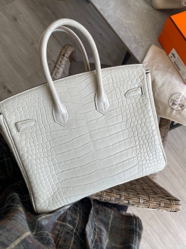 Сумка женская Birkin, 25 Crocodile Niloticus Mat Hermes Артикул BMS-141930. Вид 2