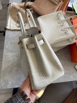 Сумка женская Birkin, 25 Crocodile Niloticus Mat Hermes Артикул BMS-141930. Вид 3
