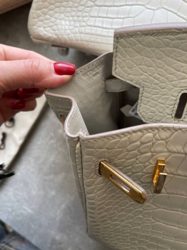Сумка женская Birkin, 25 Crocodile Niloticus Mat Hermes Артикул BMS-141930. Вид 5