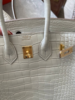 Сумка женская Birkin, 25 Crocodile Niloticus Mat Hermes Артикул BMS-141930. Вид 8