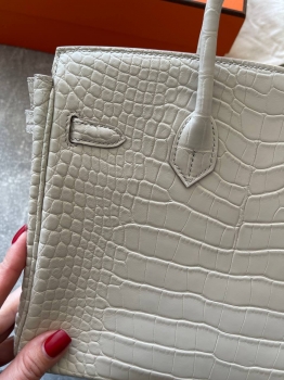 Сумка женская Birkin, 25 Crocodile Niloticus Mat Hermes Артикул BMS-141931. Вид 3