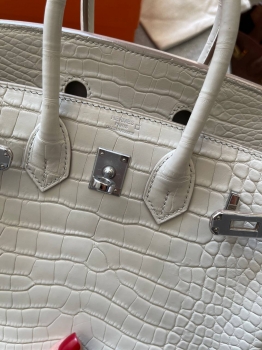 Сумка женская Birkin, 25 Crocodile Niloticus Mat Hermes Артикул BMS-141931. Вид 7