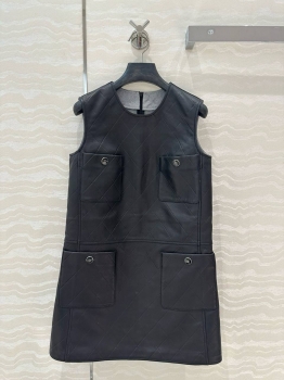Кожаное платье  Chanel Артикул BMS-141992. Вид 1