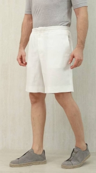 Льняные шорты ZEGNA Артикул BMS-142143. Вид 2