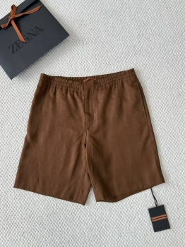 Льняные шорты ZEGNA Артикул BMS-142142. Вид 2