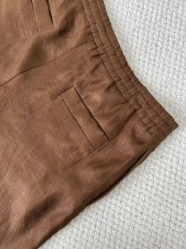 Льняные шорты ZEGNA Артикул BMS-142142. Вид 3