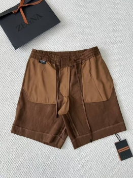 Льняные шорты ZEGNA Артикул BMS-142142. Вид 4