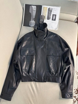 Куртка кожаная  Yves Saint Laurent Артикул BMS-142222. Вид 1