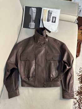 Куртка кожаная  Yves Saint Laurent Артикул BMS-142223. Вид 1