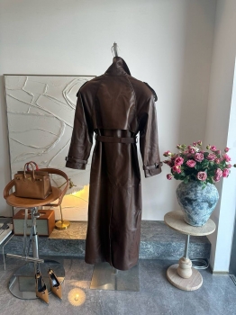 Кожаный тренч Yves Saint Laurent Артикул BMS-142277. Вид 2
