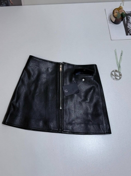 Кожаная юбка  Prada Артикул BMS-142532. Вид 1