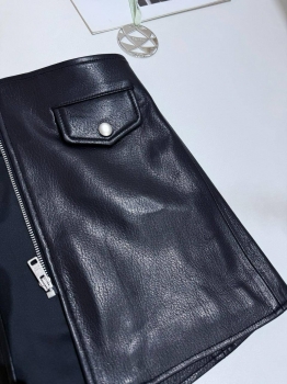 Кожаная юбка  Prada Артикул BMS-142532. Вид 3