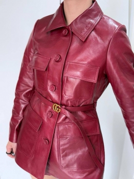 Кожаный жакет Gucci Артикул BMS-142533. Вид 1
