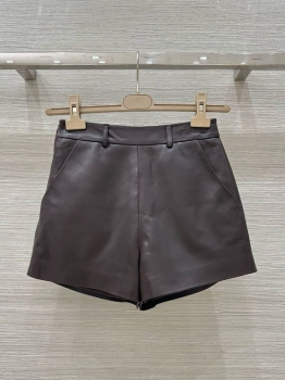 Кожаные шорты  Gucci Артикул BMS-142535. Вид 1