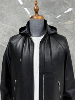 Куртка кожаная Hermes Артикул BMS-142566. Вид 3