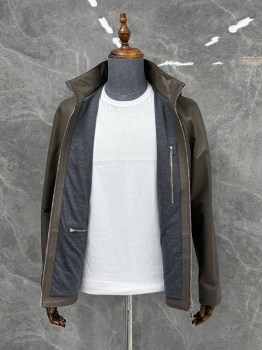 Куртка кожаная Hermes Артикул BMS-142565. Вид 3