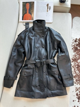  Кожаная куртка Yves Saint Laurent Артикул BMS-142741. Вид 1