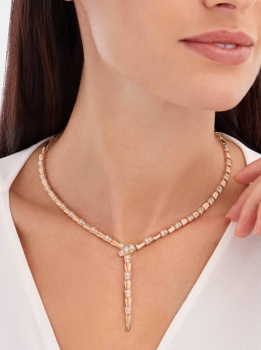 Колье Serpenti Viper из розового золота  Bvlgari Артикул BMS-143035. Вид 1