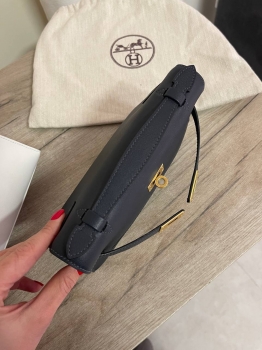 Сумка женская Kelly Pochette Bleu Indigo color Hermes Артикул BMS-143507. Вид 2