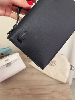 Сумка женская Kelly Pochette Bleu Indigo color Hermes Артикул BMS-143507. Вид 5