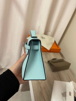 Сумка женская Kelly Pochette Aqua color  Hermes Артикул BMS-143506. Вид 3