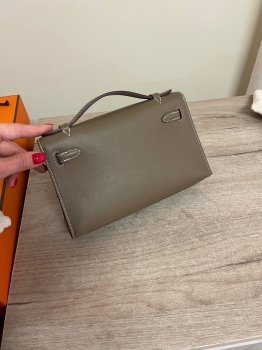 Сумка женская Kelly Pochette Taupe color Hermes Артикул BMS-143505. Вид 3