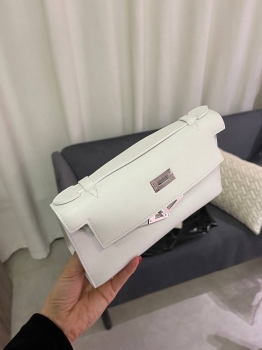 Сумка женская Kelly Pochette Blanc color Hermes Артикул BMS-143504. Вид 3