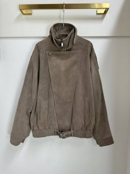 Замшевый бомбер Yves Saint Laurent Артикул BMS-143560. Вид 1